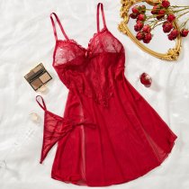 Lace Sheer Seductive Sleepwear - Breathable Mesh Cami Nightgown with Adjustable Straps for Women