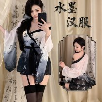 Lobei Sexy Japanese-Style Kimono Sleepwear Set for Women – Chiffon Robe with Bow-Tie Details & Matching Lingerie