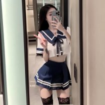 Lovers' Passion Lingerie Set - Sexy Sailor Style JK Uniform Sleepwear for Couples