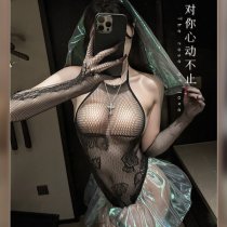 Manyeqing Sheer Lace Bodysuit for Women - Sensual Mesh Sleep Dress with Open-Crotch Design, Sexy Lingerie Set