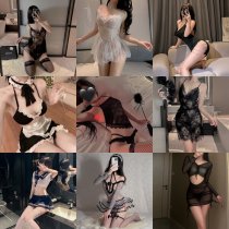 OL Teacher JK Cat Costume Set - Busty Sexy Maid & Cheongsam Lingerie Outfit for Nightclub & Role Play