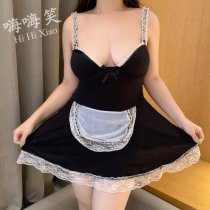 Plus Size Lingerie Set for Women - Seductive Maid Costume Outfit with Busty Fit & Sexy Design