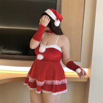 Plus Size Sexy Lingerie Set - Holiday Christmas & New Year Outfit for Women