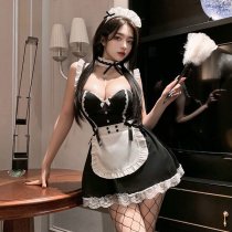 Pure & Alluring Maid Lingerie Set - Sexy Lace Underwire Push-Up Costume with Removable Pads