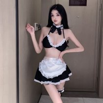 Pure & Playful Maid Costume Set - Sexy Cute Cosplay Lingerie Outfit, No-Remove Design