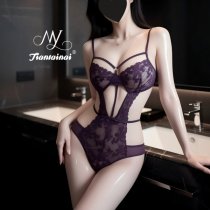 Pure & Seductive Lace Lingerie Set - Sexy Sheer Plus Size Intimate Outfit for Women