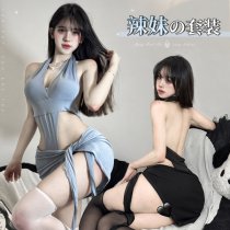 Luxury Pure-Sensual Women's Lingerie Set – Push-Up Open-Crotch Bodysuit, Bodycon Slip Dress for Small Bust Enhancement