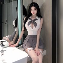 Pure Temptation Lingerie Set - Sexy Backless JK Schoolgirl Outfit, No-Remove Seductive Costume