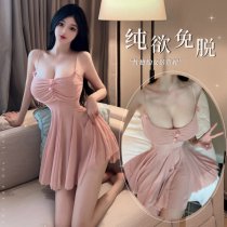 Qingruohan Sensual Lingerie Set for Women - Seductive No-Remove Strap Nightdress & Sleepwear Collection