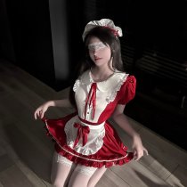 QingShe Seductive Lingerie Set - Pure-Yet-Alluring Butterfly Maid Cosplay Underwear, Soft & Feminine Erotic Apparel