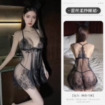 QQNY Plus Size Lace Sleep Dress for Women – Sheer Seductive Nightgown, No-Remove Design, Ultra-Feminine & Alluring