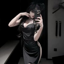 QQNY Pure & Sexy Knotted Neckline Sleep Dress – Body-Con Nightwear for Date Nights & Lounge Wear