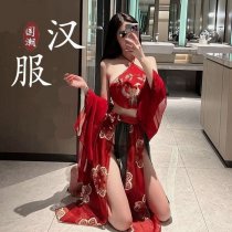 Seductive Hanfu Lingerie Set - Sexy Qipao Costume for Women, Bedroom Temptation Outfit, Ethereal Fantasy Nightwear