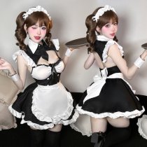 Seductive Maid Costume for Women - Sexy Cosplay Uniform with Removable Design, Pure Temptation Lingerie Outfit