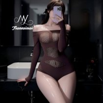 Seductive Plus Size Lace Mesh Lingerie Set - Sheer Busty Temptation Outfit for Women