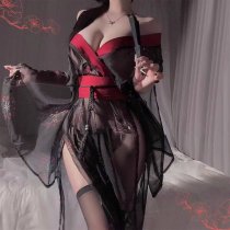 Sensual Hanfu Lingerie Set - Erotic Ancient Chinese Costume Sleepwear for Bedroom Play & Romantic Nights