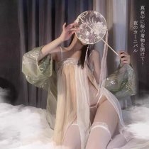 Sensual Hanfu Lingerie Set – Vintage Chinese Erotic Sleepwear with Embroidery & Uniform-Inspired Temptation