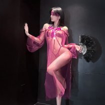 Sensual Lace Lingerie Set with Sheer Mesh & High-End Stockings - Sexy, Playful, Wearable Elegance