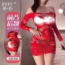 Sexy Christmas Bodysuit - Flirty Velvet Mesh Sheer Outfit with Bow Detail, Holiday Lingerie for New Year's Eve