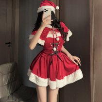 Sexy Christmas Costume Outfit - Festive Holiday Cosplay & Anime-Themed Lingerie Performance Dress