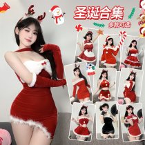 Sexy Christmas Lingerie Set - Velvet Role Play Costume for New Year Eve & Holiday Cosplay