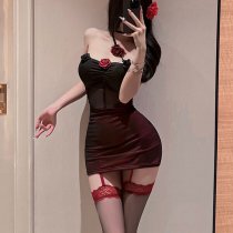 Sexy Lace Bodysuit with Built-in Pads - New Year Party Wear, Sheer Mesh Nightclub Outfit for Women