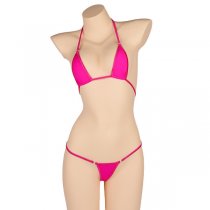 Sexy Lace Bondage Lingerie Set for Women – Ice Silk Sheer Bikini Bra & Panty Outfit