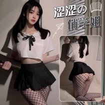 Sexy Pure-Temptation Uniform Set for Women – Ultra-Short Skirt, Crop Top JK Style Outfit, No-Remove Seductive Lingerie