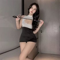 Sexy Secretary Costume Set - Ultra-Short Skirt Lingerie Outfit for Women, Seductive Sleepwear & Bedroom Wear
