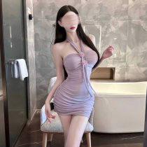 Small Bust Sexy Lace Sleep Dress - Flirty Off-Shoulder Slip Dress for Date Night & Romance