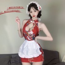 Soft Silk-Look Chinese Qipao Lingerie Set - Elegant & Sensual Traditional-Inspired Nightwear