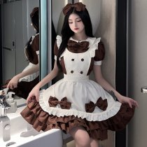 Suoqing Japanese-Style Lingerie Set for Women – Maid Lolita Soft Girl Dress, Anime-Themed Creamy Sweetheart Café Outfit