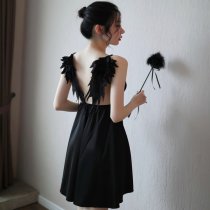 Suoqing Sensual Lingerie Set – Winged Strap Backless Sexy Sleepwear for Women
