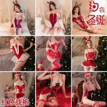 Velvet New Year Lingerie Set - Sexy Role Play Sleep Dress & Cosplay Costume Outfit for Women