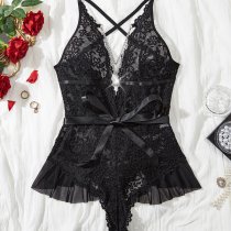 Women's Full Lace Bodysuit - Sheer Sexy Lingerie for Women, Elegant Erotic Underwear