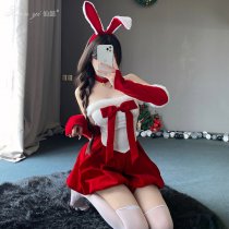 Xianyi Christmas Bunny Girl Costume - Sexy Mesh Bodysuit Dress for Nightclub & New Year Cosplay