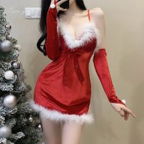 Xianyi Sexy Lingerie Set - Christmas Role Play Costume for Women, Bedroom Passion Outfit, No-Remove Naughty Uniform