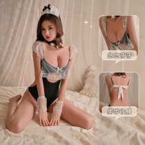 YueDie Lace Ruffled Chef & Maid Costume - Sexy Tight-Fit Bodysuit with Corset-Style Shaping