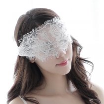 Black Lace Eye Mask for Adults - Elegant White & Black Sensual Sleep & Roleplay Accessory, Wholesale Dropshipping