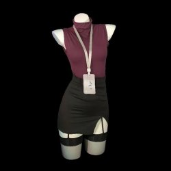 Pure & Seductive Secretary Skirt Set - Air Hostess Costume, Nightclub No-Remove Lingerie Outfit, Modest Yet Alluring