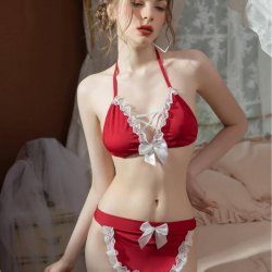 Sultry Sheer Europe and America-Style Strapless Lingerie Set – Sexy Mesh Sleepwear for Women, Trendy Cross-Border Intima