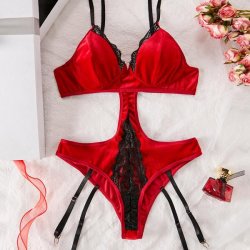 Women's Full Lace Sheer Bodysuit - Sexy European-American Erotic Lingerie for Women