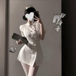 Plus Size Sexy Nurse Costume Set - Seductive No-Remove Sleepwear Skirt with Ties, Pure & Tempting Lingerie