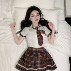 Schoolgirl Costume Set - Seductive Cute JK Uniform with Pleated Skirt, Playful & Alluring Campus Style Outfit