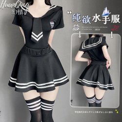 Japanese Schoolgirl Lingerie Set - Sexy JK Short Skirt & Sailor Uniform Outfit, Stylish & Wearable