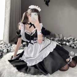 Maid Costume Cosplay Dress - Cute Anime Student Lolita Outfit for Women, Plus Size Otaku Fashion