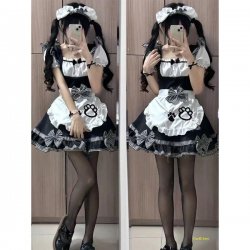 Maid Costume Cosplay Dress - Cute Cat Ear Lolita Outfit for Anime Girls & Soft Girl Aesthetic