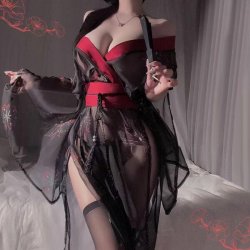 Sensual Hanfu Lingerie Set - Elegant Ancient Chinese Style Bedroom Outfit, No-Remove Erotic Sleepwear