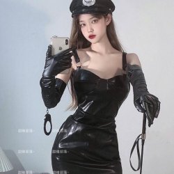 Sexy PVC Bunny Girl Outfit - Seductive Tight-Fit Leather Skirt Set for Nightclub & Role Play
