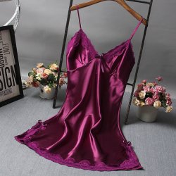 2026 Nine Purple Li Fire Luck-Boosting Lingerie Set – Elegant Lace Tank Sleep Dress for Women